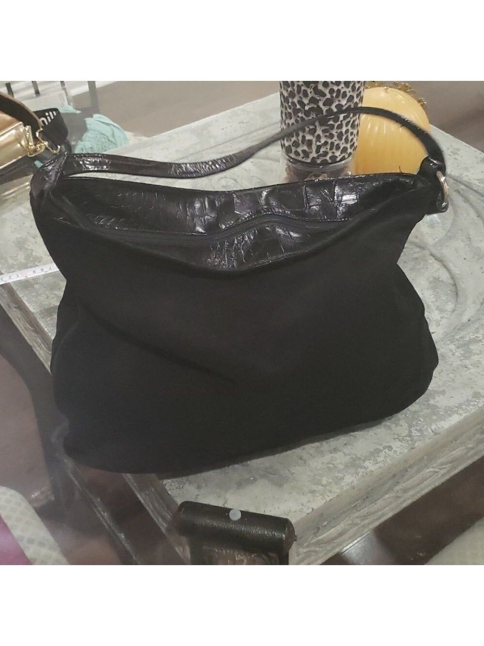 Furla Leather Slouchy Large Black Shoulder Bag